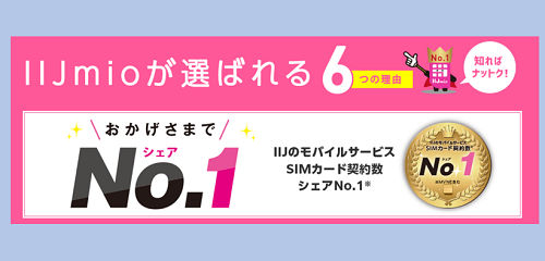 格安SIM IIJmioの特徴